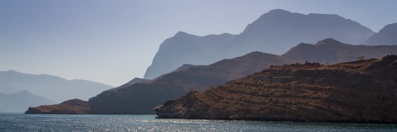 The Musandam coast at the Strait of Hormuz